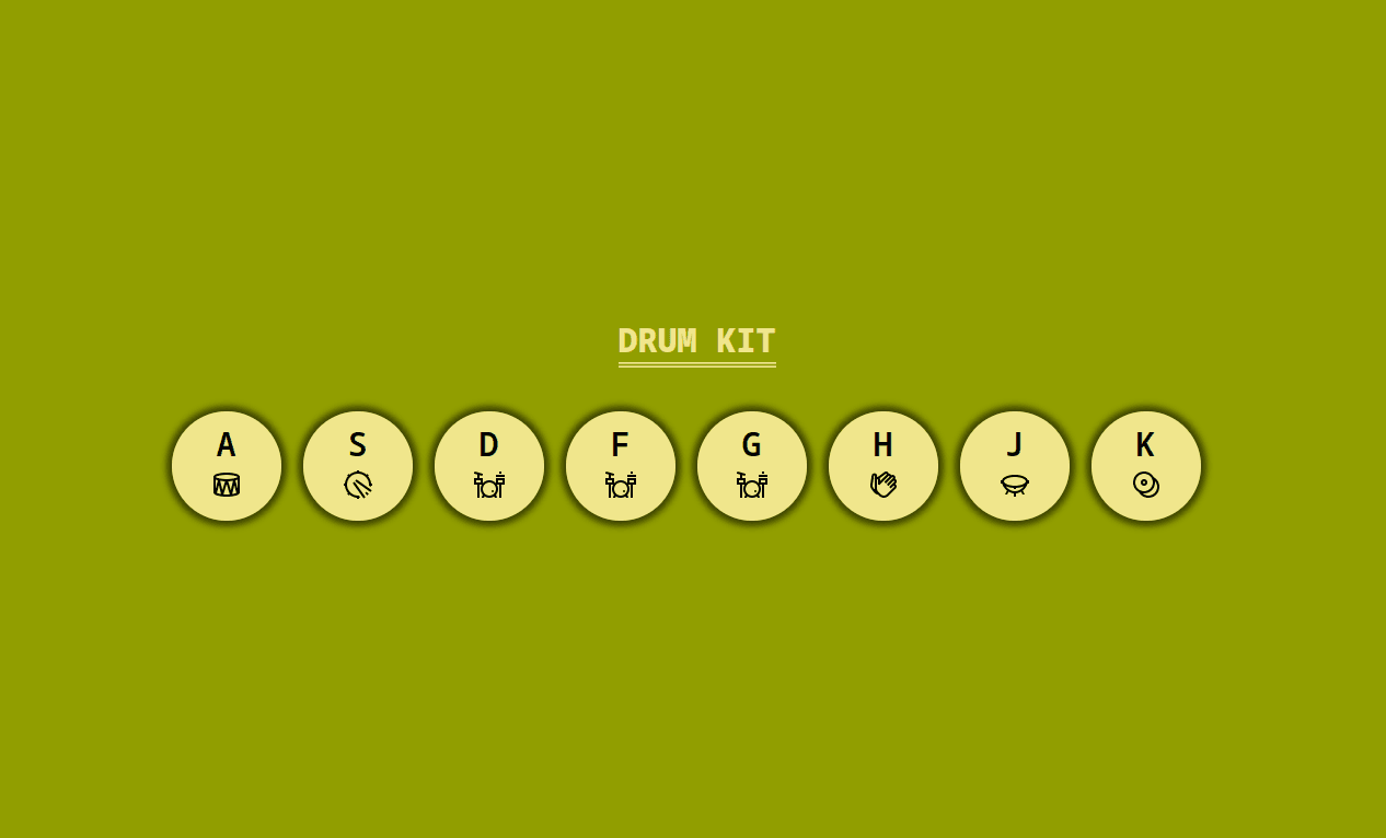 JavaScript Drum Kit Preview Image